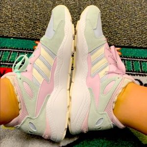 Adidas athletic womens shoes pastel